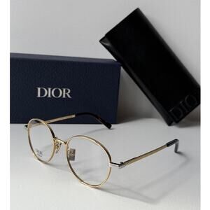 NEW Dior CDDiamondOR3U Round Gold Titanium Eyeglasses Frames $810